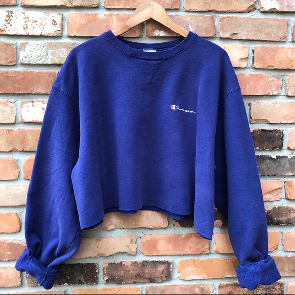 cropped champion sweater